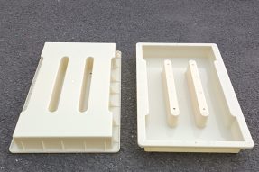 缺口30xR15二孔蓋板塑料模具50×31.5×7 缺口30xR15二孔蓋板塑料模具50×31.5×7